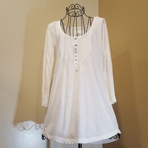 H&M White Tunic Style Shirt
